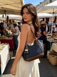 大容量耐用女士手提包，防污防刮通勤单肩包，附赠零钱包，百搭日常手提包 - 彩色 - 查看 13