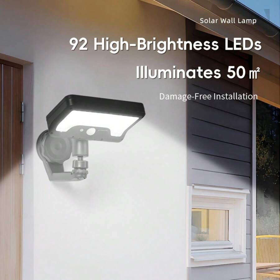 Magnetic Wall Light With USB + Solar Dual Charging, Magnetic/Wall-Mounted Wireless, 3-Mode Adjustable, Motion Sensor + Light Sensor Auto On, 360° Rotatable & Adjustable Head, Suitable For Outdoor Camping, Yard, Balcony, Corridor, Stairwell, Cabinet, Closet Lighting, Multi-Scenario Practical Gadget, Thoughtful Gift For Friends And Family