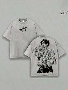 EWH Yuta Okkotsu T-Shirt - JJK Washed Oversized Anime Tee I Vintage Graphic Unisex Shirt For JJK Fans & Manga Lovers, Anime Giftsummer Fits For WomenY2Y-Summer Clothes; Unisex SU7C - Xám - Xem 7