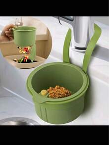 1pc Hands-Free Pressure Drainage Basket, Food Waste Filter Basket, Hanging Sink Drainage Basket, One-Touch Pressure Drainage Basket, Kitchen Plant Rack, Faucet Drainage Basket, Independent Drainage Basket, Kitchen Storage, Sponge Drainage Basket, Dishcloth Drainage Basket, Soap Drainage Basket - Suitable For Kitchen And Bathroom, Kitchen Supplies, Kitchen Accessories, Kitchen Tools - View 2