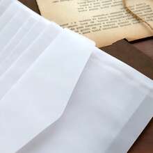 100 tờ giấy lót phong bì trong suốt chất lượng cao, giấy can bán trong suốt, giấy da mờ trang nhã, phong bì đựng thiệp mời cưới, giấy mờ mịn như nhựa, thích hợp cho các dự án DIY, thiệp mời cưới, sinh nhật và tiệc mừng em bé, có thể dùng làm giấy lót phong bì. - trong suốt - Xem 4