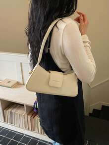 女士新款单肩包，经典百搭腋下法棍包，高端通勤包 - 彩色 - 查看 5