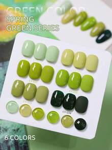 1 Bottle 40ml Avocado Diary Green Series Nail Polish Gel, Semi-Permanent Nail Polish Gel, Removable UV LED Nail Gel, Nail Art Supplies, DIY Nail Decoration, Home Salon Gift For Women - Multicolor - View 6