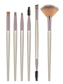 30 piezas Juego de brochas de maquillaje, aplicación rápida, textura amigable con la piel, ideal para principiantes - Multicolor - Ver 8