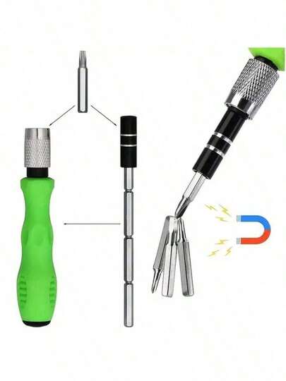 32-In-1 Screwdriver Set With Toolbox, Suitable For Machine Assembly And Disassembly, Fully Functional, Includes Special Shape Tools, Pentagonal Screwdrivers, And Y-Shaped Repair Tool Kit