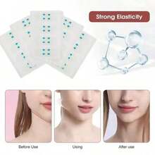 [200pcs/80pcs/40pcs/4pcs] Invisible Lift And Tighten Face Tape, For Lifting Sagging Skin, Instant Face Lift Tape For Women, Lift Sagging Skin And Conceal Makeup Tape, Suitable For Double Chin And Neck, Face Shaping - Alcohol-Free, Suitable For All Skin Types, Unisex - Multicolor - View 2