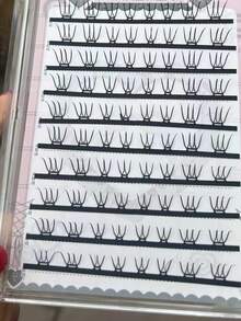 80片U型免胶假睫毛，韩版女团款蓬松纤维假睫毛，自然甜美日常眼妆（随机底部卡片） - C - 查看 5