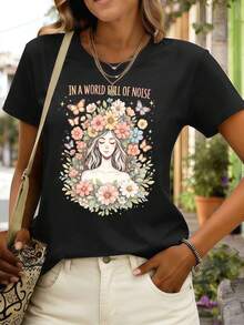 Women T-Shirts - Black - View 1