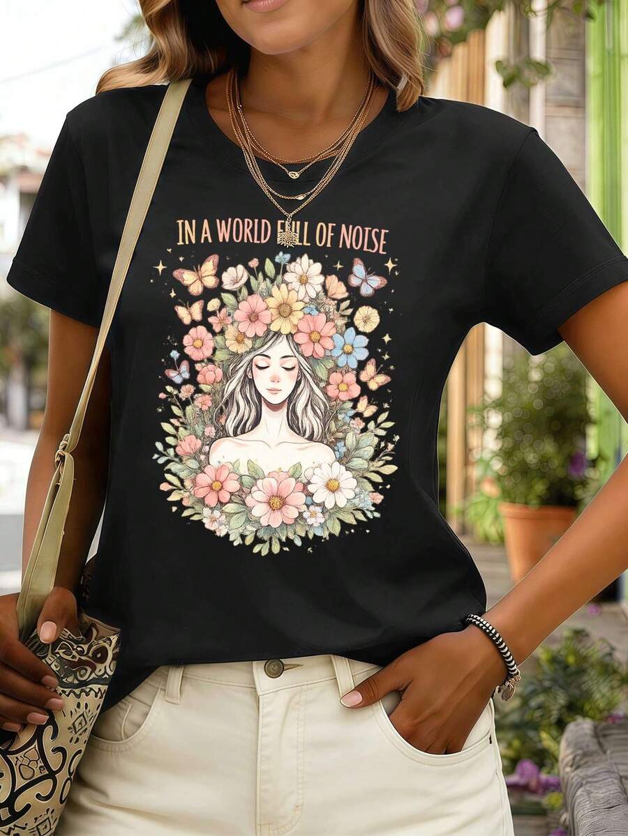 Women T-Shirts - Black - View 1