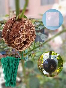 8件套植物生根盒套装 + 15根可重复使用的扎带 - 适用于树木、玫瑰和果树的高空压条繁殖 - B - 查看 3
