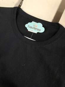 Basic Long-Sleeved T-Shirt For Boys, Premium Cotton, Comfortable, Casual, Versatile, For Boys Ages 4-14 - 黑色 - 查看 7