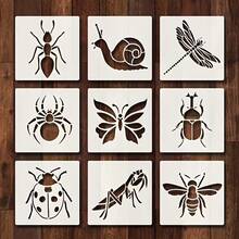 1 Set Reusable Insect Stencils For DIY Crafts - Ant, Ladybug, Firefly, Fly, Grasshopper, Dragonfly And Damselfly Templates, Suitable For Wood Boards, Walls And Educational Activities - Insect - View 2
