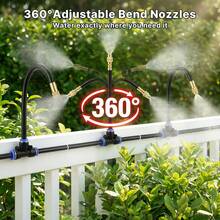 Senmeo 100Pcs 49.2Ft Automatic Drip Irrigation System, Garden Watering Irrigation Kit With 15pcs Adjustable Copper Nozzles, For Raised Bed, Lawn, Greenhouse - Bộ dụng cụ phun 49,2ft - Xem 4