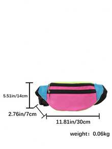 New Patchwork Women Waist Bag, Shoulder Crossbody Bag, Fashion Chest Bag - Multicolor - View 11