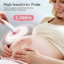 Fetal Doppler Heart Monitor, Compact With Storage Bag And Ultrasound Gel, Easy To Use Handheld Heartbeat Detector - DOP ES - Xem 3
