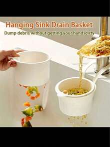 1pc Hands-Free Pressure Drainage Basket, Food Waste Filter Basket, Hanging Sink Drainage Basket, One-Touch Pressure Drainage Basket, Kitchen Plant Rack, Faucet Drainage Basket, Independent Drainage Basket, Kitchen Storage, Sponge Drainage Basket, Dishcloth Drainage Basket, Soap Drainage Basket - Suitable For Kitchen And Bathroom, Kitchen Supplies, Kitchen Accessories, Kitchen Tools - View 10