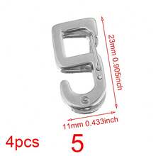 4 piezas de ganchos de langosta de acero inoxidable 304 dorados y plateados, ganchos de resorte de varios estilos para hacer joyas DIY, adecuados para pulseras y collares - hebilla de resorte - Ver 17