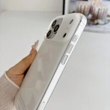 1 pieza Funda de teléfono de unicolor simple Koolife, con gran protección de lente, resistente a golpes, regalo ideal para mujeres y niñas, compatible con Apple 17/17pro/17promax - Blanco - Ver 5