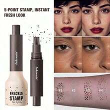 Lakerain Natural Realistic Stamp Freckle Pen, Freckle Tone, Sunburn Tone, Waterproof & Long-Lasting, Versatile, Fashion Women Makeup Brand, Cosplay Cosmetics Lashes - 1#白蠟栗 - 查看 3
