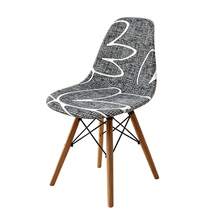 1/4/6 piezas Fundas de silla de concha curva de seda de leche con estampado digital floral, altamente elásticas y a prueba de polvo, adecuadas para sala de estar, cocina, dormitorio, estudio, decoración del hogar, fundas de silla Eames - Multicolor - Ver 10