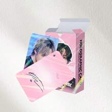 1pc SK Group LKNW124 Decorative Set | 60pcs Photo Cards To Set The Tone, 64pcs Stickers To Assist | Easily Create Your Idol Corner, Say Goodbye To Blank Walls - Multicolor - View 1