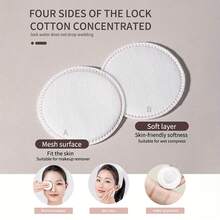 600/500/400pcs Disposable Round Makeup Remover Pads, 6*6cm, For Face Care, Makeup, Skincare, Home Or Travel Use, Skincare, Living Room, Home, Bedroom, Bathroom, Travel Supplies, Wedding, Party, Birthday, Men's Gift, Mom, Dad, Friends, New Year, Accessories, Fun Gift, Random Pattern Packaging Bag - Multicolor - View 7