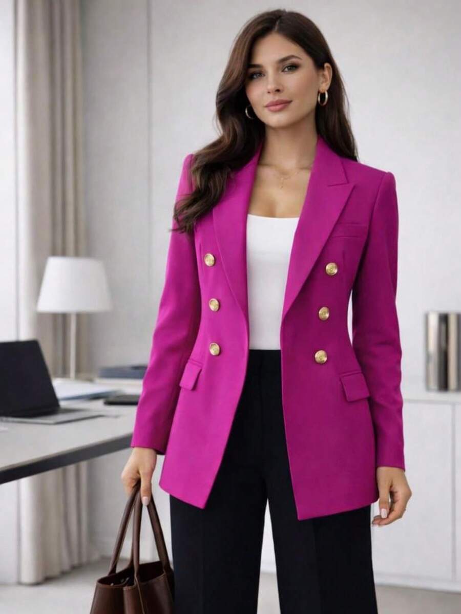 Women Blazers - Purple - View 1