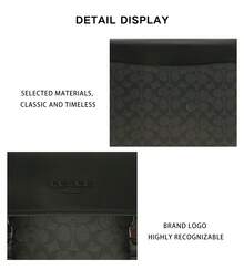 Coach Racer Printed Men's Single Shoulder Crossbody Bag CT716QBMI5 - Black/Gray CT716QBMI5 - View 8