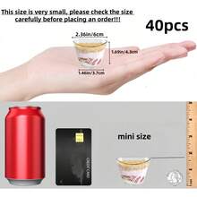 (Very Recommended To See The Size Before You Order, This A Very Small Dessert Cups), 2OZ Cupcake Cooking Cups, Transparent Mousse Pudding Cups Jelly Cups Tasting Cups, Suitable For Weddings, Parties, Small Desserts, Tasting, Parties - Clear - View 11