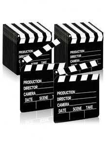 1pc Movie Clapperboard, Paper Movie Clapperboard, Director Writable Action Scene Board, Suitable For Film Photography Props - Multicolor - View 1