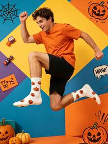 1/3 pares de calcetines de media caña de unicolor para hombres, calcetines casuales suaves y cómodos - Multicolor - Ver 1
