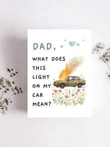 1 pieza Tarjeta de Día del Padre/Cumpleaños del Padre divertida con sobre - Regalo humorístico para el Padre, tarjeta perfecta para que la hija le dé a su padre, en blanco por dentro, regalo del Día del Padre - Ver 8