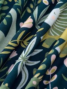 Women's Casual Printed Mid-Length Skirt, Spring/Summer - Dark Green - View 4