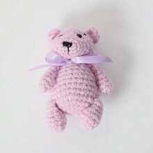 Knitted Bear Figurine, Photography Prop, Styling Accessory - Multicolor - View 18