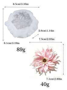 3D Dahlia Silicone Candle Mold, Handmade Candle Wax Mold For DIY Crafts, Home Decor And Gifts - Flower Mold - View 3