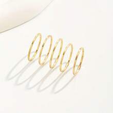 5pcs Fashionable Elegant Minimalist Casual Ring Set, Suitable For Women's Daily Matching - Multicolor - View 5