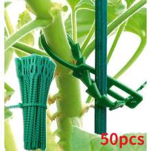 50 chiếc dây buộc cây trồng có thể điều chỉnh, dây buộc bằng nhựa màu xanh lá cây bền chắc, đa chức năng, có thể tái sử dụng (23cm) - 50 cái - Xem 9