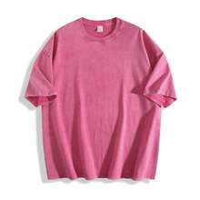 Pattern Printed Fashionable Round-Neck T-Shirt, Standard Size Women's Clothing, Women's Casual Street Printed T-Shirt - 紅色 - 查看 8