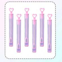10/20/50/100pcs Creative Mini Bubble Wands (Empty Bottles), Heart-Shaped Test Tube Pink/Purple Bottles, Wedding/Holiday/Birthday Party Decorations (No Liquid) - Pink + Purple - View 8