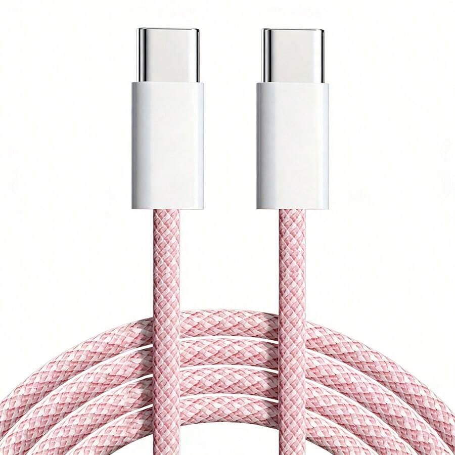 60W Fast Charging Data Cable Compatible With IPhone 17, USB-C To USB-C Charging Cable Compatible With IPhone 17/16/15 Pro/Max/Plus, Pro/Air 5, S25/S24/S23 And Other Devices, Elegant Design, Durable, Supports Fast Charging, Suitable For Tech Enthusiasts