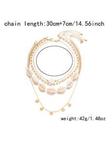 4 chiếc vòng cổ vỏ sò phong cách Bohemian - Dây chuyền kiểu dáng nghỉ mát biển cho mùa hè - Nhiều màu - Xem 4