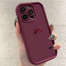 1. 梯形材质，纯色，简约，个性化，创意，欧美情侣款，磨砂黑镜框，梯形设计，全包式，防摔软壳，兼容三星Galaxy A/02S/03/S/04/E/05/10S/11/12/12/F12/F42/M32/13/14/15/20/22/21S/23/24/25/30/31/32/33/34/35/50/51/52/53/54/55/71/72/73/Lite/Fe/Plus/Ultra/S23/S24手机壳 - 酒紅色 - 查看 3