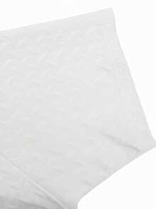 GRDR Camiseta de manga corta de unicolor con textura de moda casual para hombres, para primavera/verano - Blanco - Ver 5