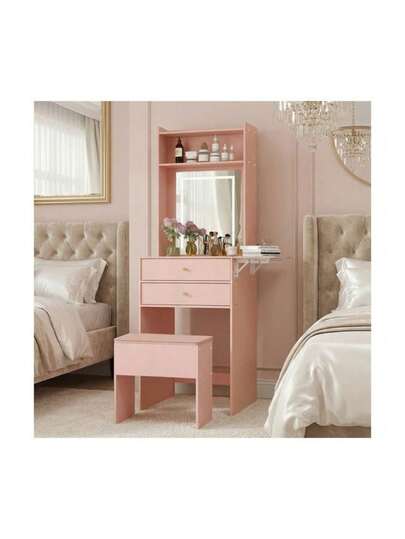 FENGSUN Vanity Nina Con Espejo Y Cajones Para Dormitorio