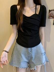 Women Tops - Black - View 4