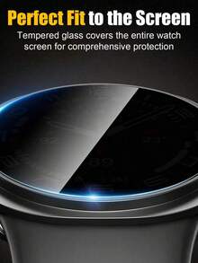 3pcs Anti-Spy Tempered Glass Screen Protector, Compatible With Galaxy Watch 4, 5, Pro, 6, Classic 40mm, 44mm, 43mm, 47mm, 9H Hardness Anti-Peeping Ultra-Thin Tempered Glass Screen Protection Film Essential For Daily Protection, Office, Home Watch Screen Protector Watch Cover Accessories Waterproof Shockproof Anti-Fall Anti-Scratch Anti-Fingerprint Full Set - Black - View 5