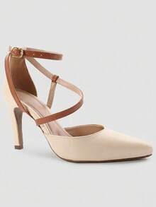 Women Heeled Sandals - 米棕色 - 查看 2