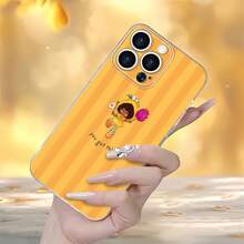 Personaje de  con temática naranja, alegre.funda de teléfono Fundas compatibles con ,Apple,VIVO,OPPO,,, y Honor.Fabricadas en silicona TPU,ofrecen protección contra golpes y caídas. - transparente - Ver 2
