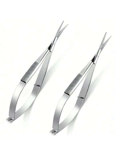 Stainless Steel Precision Eyebrow & Eyelash Trimming Scissors, Pinching Style Scissors, Embroidery, Weaving Micro-Tip Craft Scissors, Makeup, Inexpensive, Room Decor, Vanity, Travel, Bedroom, Makeup Accessories, Inexpensive, Christmas Gift, Cosmetics, Makeup Tools, Inexpensive Goods, Gift, Women's Gift, Christmas Gift