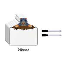 hoojojo 10/20/40pcs Reusable Double-Sided Wipe Clean Cards Set, Groundhog Themed Drawing Practice Cards, Memory Learning Supplies Stationery, Housewarming Party Gift, Back To School - Multicolor - View 17